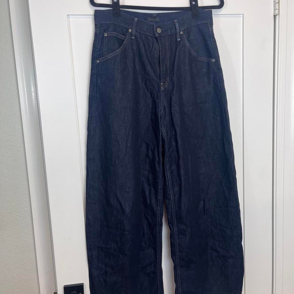 UNIQLO Dark Wash Wide Leg Jeans โ Size 27 - Picture 5 of 8